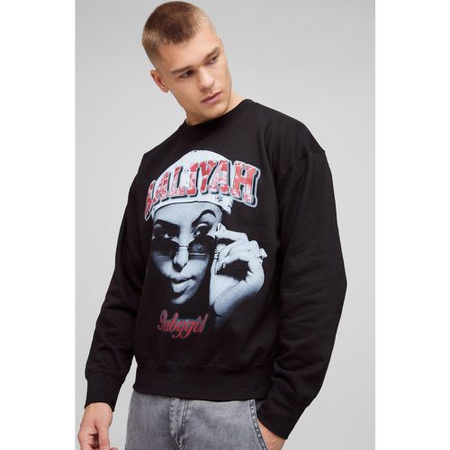 Sweat oversize à imprimé Aaliyah homme - S - Boohooman - Modalova