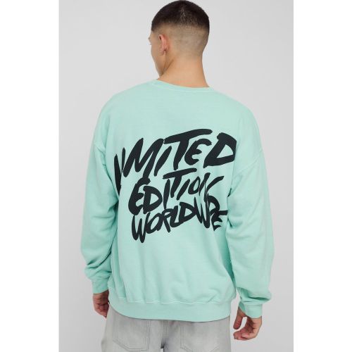 Sweat oversize délavé - Limited Edition homme - L - Boohooman - Modalova