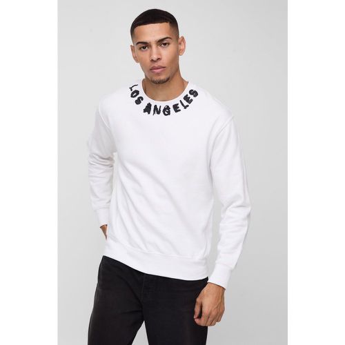 Sweat à col imprimé Los Angeles homme - S - Boohooman - Modalova