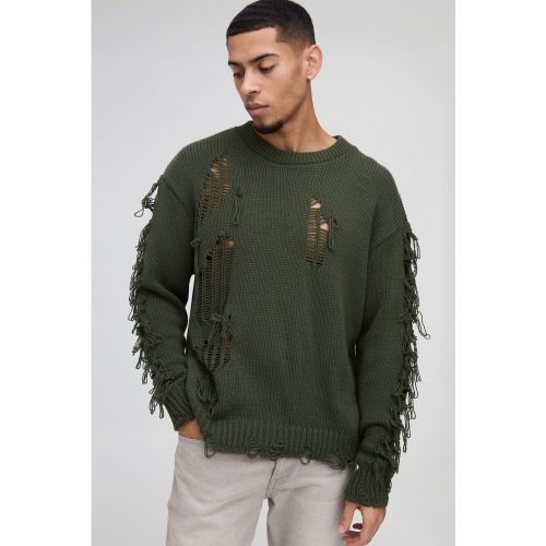 Pull oversize en maille texturée - L - Boohooman - Modalova