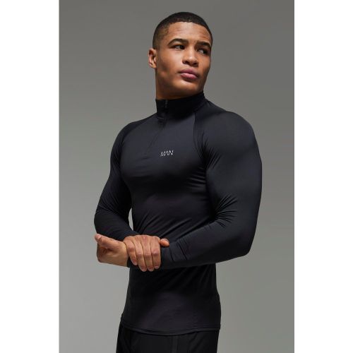 Veste à col zippé moulante et manches raglan - MAN Active homme - S - Boohooman - Modalova