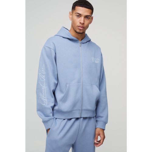 Sweat à capuche oversize zippé - Official MAN homme - S - Boohooman - Modalova