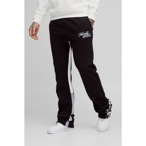 Tall Slim Stacked Flare Star Print Gusset Joggers - S - Boohooman - Modalova