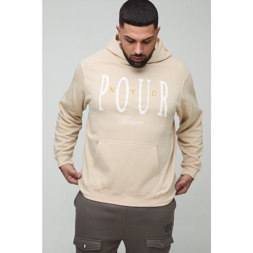 Grande taille - Sweat à capuche à broderie homme - XXXL - Boohooman - Modalova