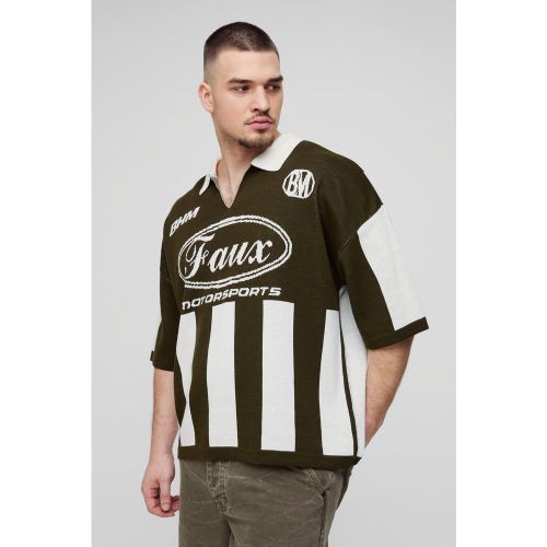 Tall - Polo oversize en maille - L - Boohooman - Modalova