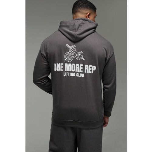 Sweat à capuche oversize à slogan One More Rep - MAN Active - S - Boohooman - Modalova