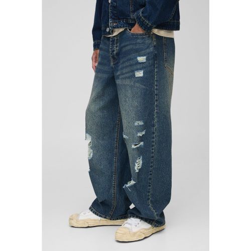 Jean super baggy délavé - 28R - Boohooman - Modalova