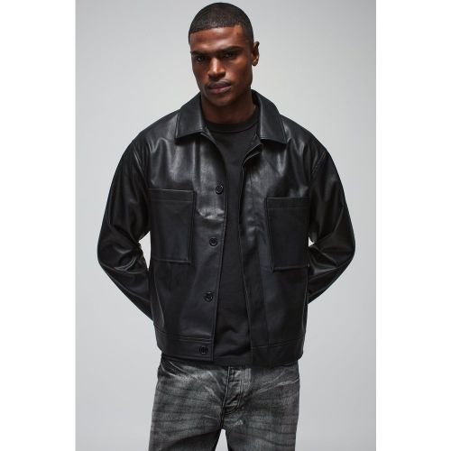 Veste Harrington oversize en synthétique - S - Boohooman - Modalova