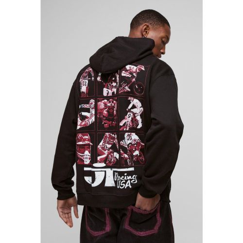 Sweat à capuche oversize à imprimé Honda Racing homme - S - Boohooman - Modalova