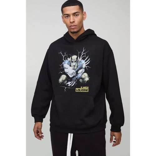 Sweat à capuche oversize à imprimé Wolverine homme - S - Boohooman - Modalova