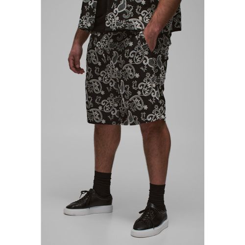 Grande taille - Short à broderie cachemire - XXXL - Boohooman - Modalova