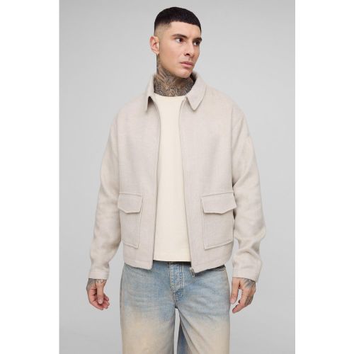 Tall - Surchemise oversize à chevrons - S - Boohooman - Modalova