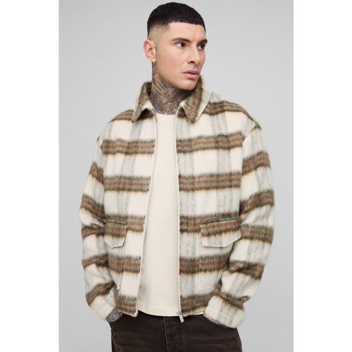 Tall - Surchemise oversize à carreaux - S - Boohooman - Modalova