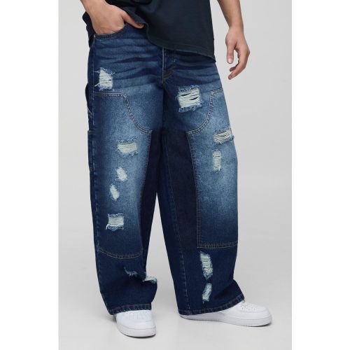 Jean charpentier baggy délavé - 28R - Boohooman - Modalova