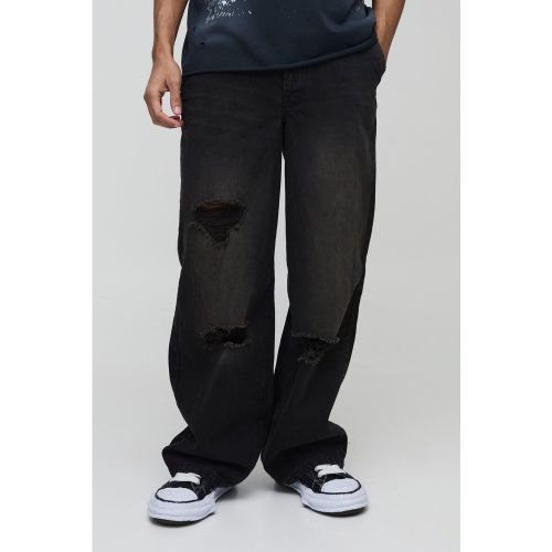 Jean baggy déchiré à taille contrastante - 28R - Boohooman - Modalova