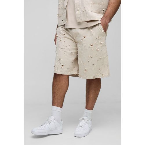 Grande taille - Short large en jean - 38 - Boohooman - Modalova