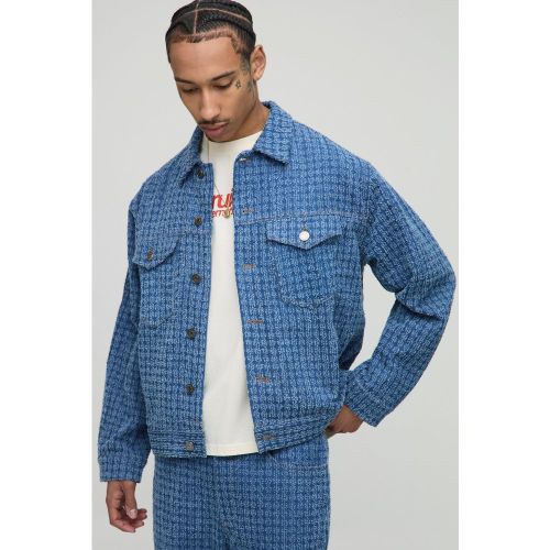 Veste en jean texturée - S - Boohooman - Modalova