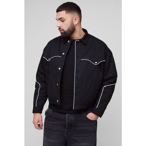 Grande taille - Veste matelassée à surpiqûres - XXXL - Boohooman - Modalova