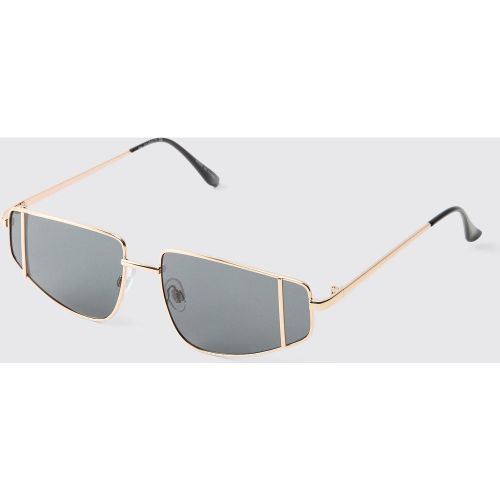Lunettes de soleil dorées navigateur - ONE SIZE - Boohooman - Modalova