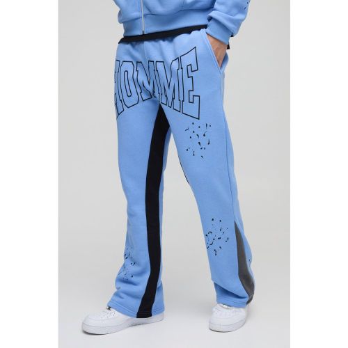 Jogging à soufflet de peinture - L - Boohooman - Modalova