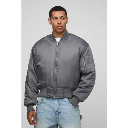Bomber oversize en nylon homme - S - Boohooman - Modalova