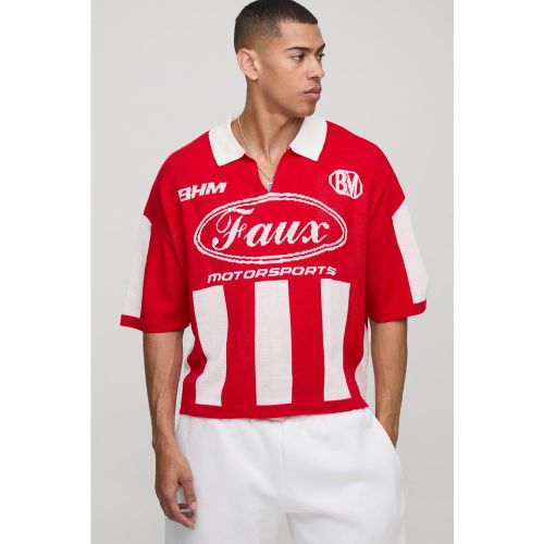 Polo oversize en maille - S - Boohooman - Modalova