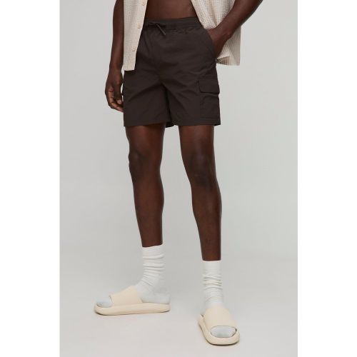 Short de bain cargo mi-long texturé - S - Boohooman - Modalova