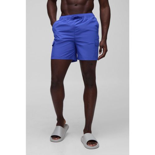 Short de bain cargo mi-long texturé - S - Boohooman - Modalova