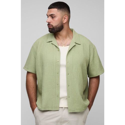 Grande taille - Chemise oversize en tissu éponge - 2XL - Boohooman - Modalova