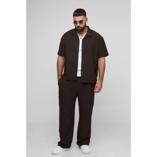 Grande taille - Ensemble avec chemise oversize et pantalon large - 2XL - Boohooman - Modalova