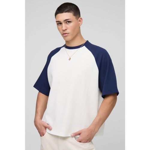 T-shirt oversize épais à manches raglan - S - Boohooman - Modalova