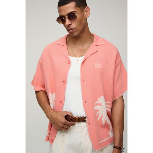 Chemise oversize en maille - S - Boohooman - Modalova