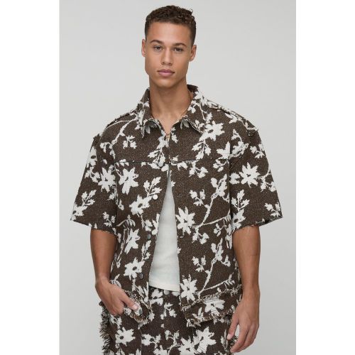 Tall - Surchemise oversize fleurie à manches courtes - 2XL - Boohooman - Modalova