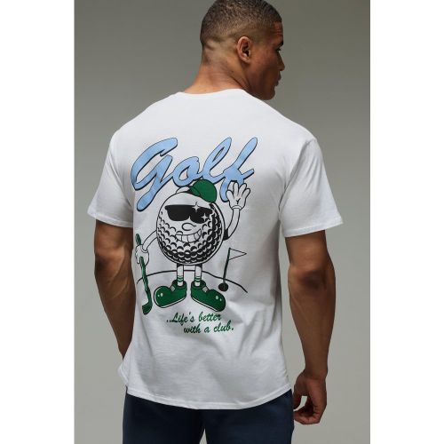 T-shirt de sport oversize à imprimé golf - MAN Active - S - Boohooman - Modalova