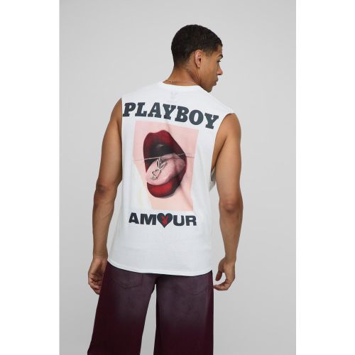 Débardeur droit à imprimé Playboy Amour homme - S - Boohooman - Modalova