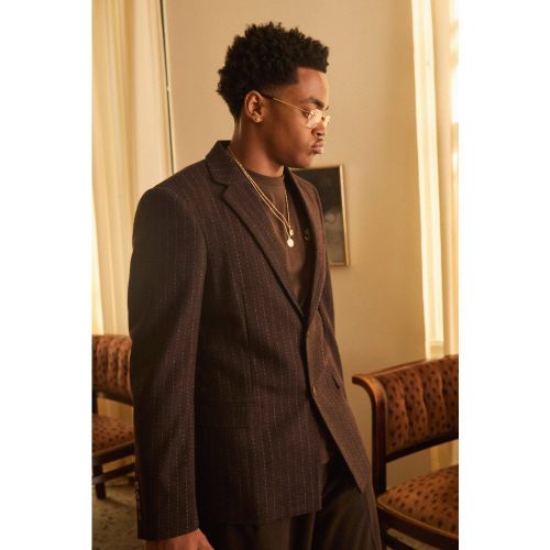 Pinstripe Slim Fit Blazer homme - 34 - Boohooman - Modalova