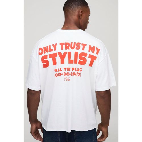 T-shirt oversize à slogan - S - Boohooman - Modalova