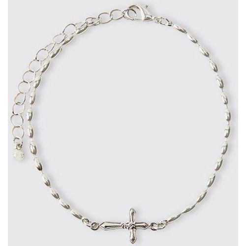Silver Cross Bracelet - ONE SIZE - Boohooman - Modalova