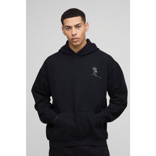 Sweat à capuche oversize à broderie palmier homme - S - Boohooman - Modalova