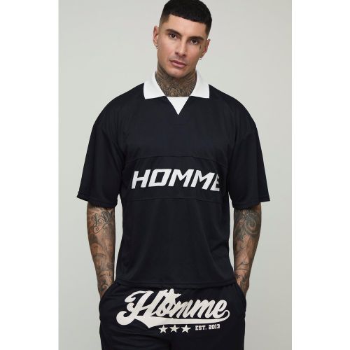 Tall - T-shirt oversize de sport à écussons - 2XL - Boohooman - Modalova