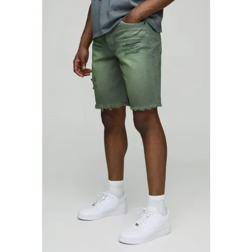 Short large déchiré en jean - 28 - Boohooman - Modalova