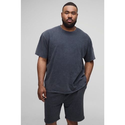 Grande taille - Ensemble oversize délavé avec short - 2XL - Boohooman - Modalova