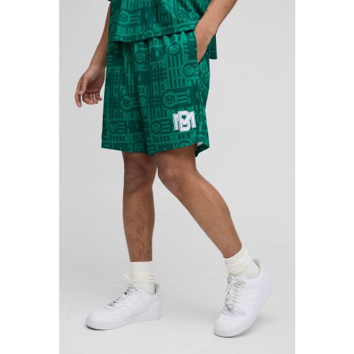 Short mi-long en mesh à broderie - S - Boohooman - Modalova