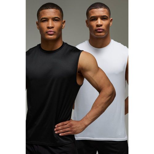 Lot de 2 débardeurs de sport légers - MAN Active - 2XL - Boohooman - Modalova