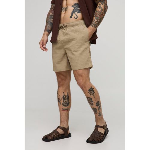 Short de bain mi-long à carreaux - S - Boohooman - Modalova
