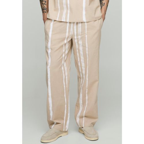 Pantalon large à rayures - S - Boohooman - Modalova