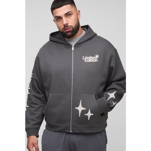 Grande taille - Sweat à capuche oversize imprimé - 2XL - Boohooman - Modalova
