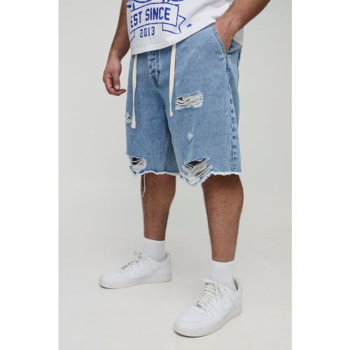 Grande taille - Short en jean à déchirures - 38 - Boohooman - Modalova