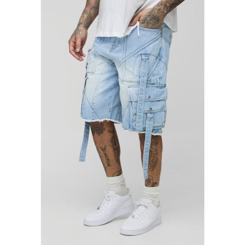 Tall - Short cargo large en jean - 30 - Boohooman - Modalova