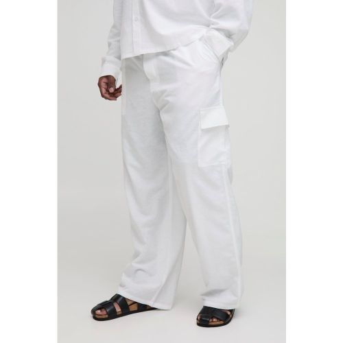 Grande taille - Pantalon large synthétique à taille élastiquée - 2XL - Boohooman - Modalova